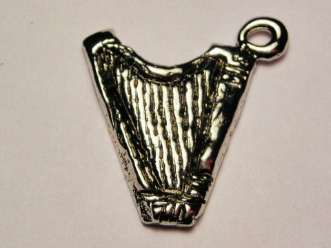 Harp Genuine American Pewter Charm