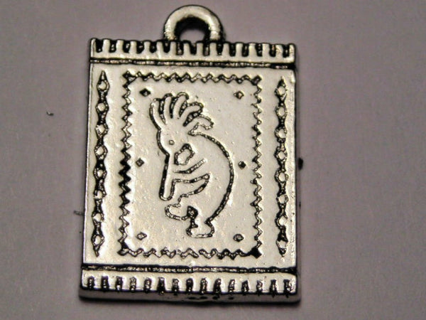 Navajo Blanket With Kokopelli Genuine American Pewter Charm