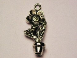 Flower Pot Genuine American Pewter Charm