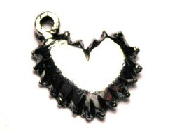 Spiked Heart Genuine American Pewter Charm