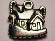 Gingerbread House Genuine American Pewter Charm