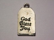 God Bless You Tag Genuine American Pewter Charm