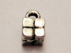 Cube Genuine American Pewter Charm