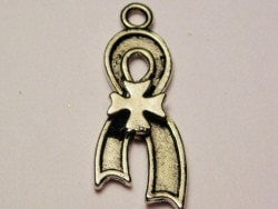 Motorcycle Riders Awareness Ribbon Genuine American Pewter Charm