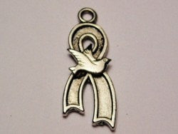 Peace On Earth Awareness Ribbon Genuine American Pewter Charm