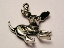 Crazy Chihuahua Genuine American Pewter Charm