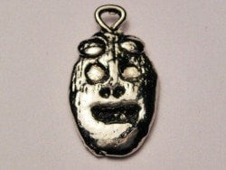 Demon With Horns Genuine American Pewter Charm
