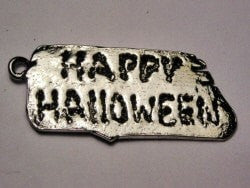 Happy Halloween Genuine American Pewter Charm