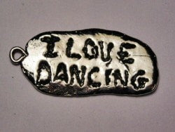 I Love Dancing Genuine American Pewter Charm