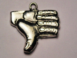 Thumbs Down Genuine American Pewter Charm