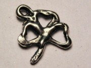 Open Shamrock Genuine American Pewter Charm