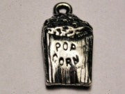 Movie Theater Popcorn Genuine American Pewter Charm