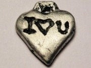 I Love You Heart Old Genuine American Pewter Charm