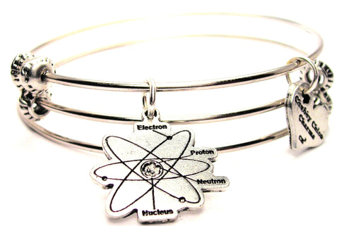 Science Atom Triple Style Expandable Bangle Bracelet