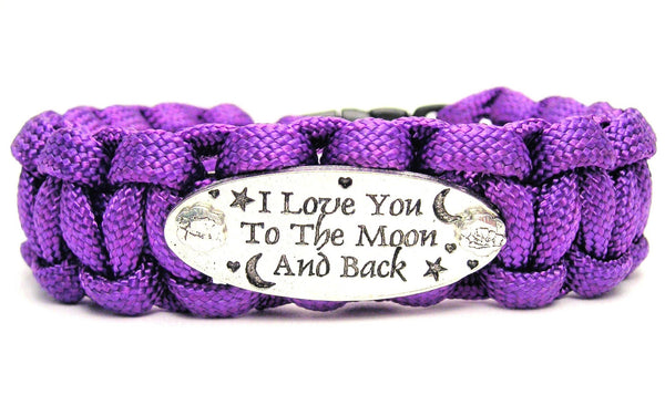 I Love You To The Moon And Back 550 Military Spec Paracord Bracelet