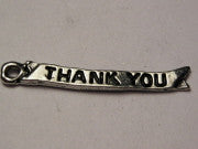 Thank You Banner Genuine American Pewter Charm