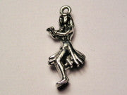 Side View Hula Girl Genuine American Pewter Charm