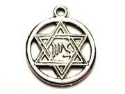 Hebrew Star Of David Genuine American Pewter Charm