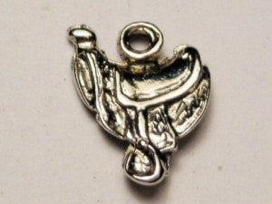 Horse Saddle Small Genuine American Pewter Charm