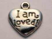 I Am Loved Genuine American Pewter Charm