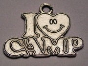 I Love Camp Genuine American Pewter Charm