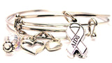 aids awareness bracelet, aids awareness jewelry, awareness jewelry, medical disorder bracelet