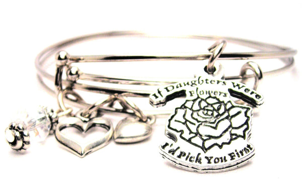 daughter bracelet, daughter bangles, daughter jewelry, family jewelry, expression jewelry