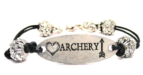 Love Archery Black Cord Connector Bracelet