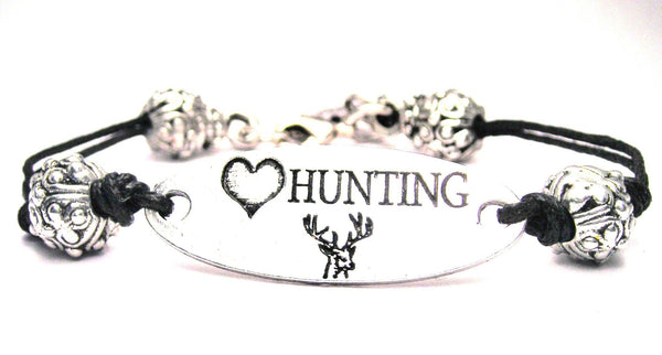 Love Hunting Black Cord Connector Bracelet