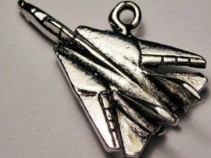 Fighter Plane Genuine American Pewter Charm