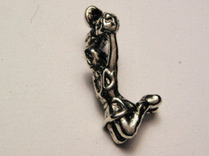 Side View Cheerleader Genuine American Pewter Charm