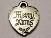 Merry Xmas Genuine American Pewter Charm