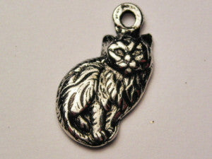 Unfriendly Cat Genuine American Pewter Charm