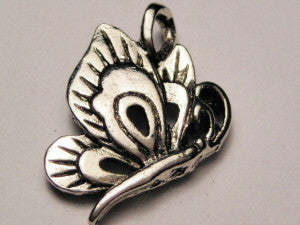 Side View Butterfly Genuine American Pewter Charm