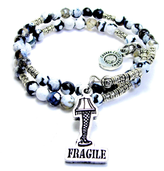 Fragile Leg Lamp Agate Stone Microcrystalline Quartz Wrap Bracelet