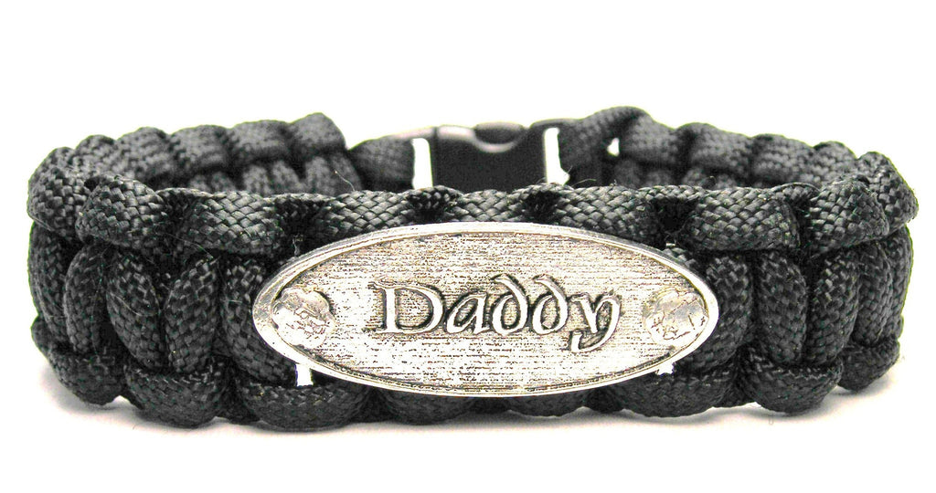 Daddy 550 Military Spec Paracord Bracelet - American Made Pewter