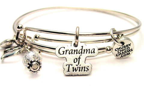 grandma of twins bracelet, grandma of twins bangles, grandma bracelet, twins bracelet