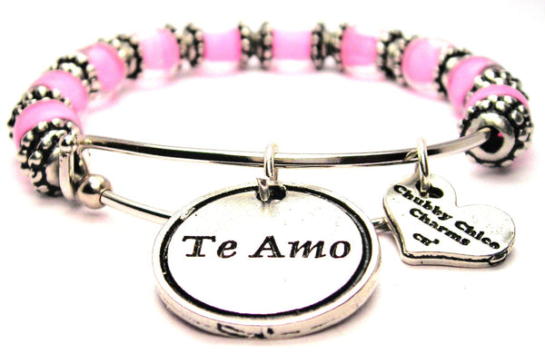 te amo bracelet, spanish language jewelry, I love you bracelet, love bracelet