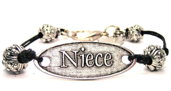 Niece Black Cord Connector Bracelet