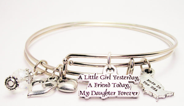 daughter bracelet, daughter bangles, daughter jewelry, family jewelry, expression jewelry