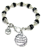 All Bodies Are Beautiful Bodies Capped Crystal Bracelet