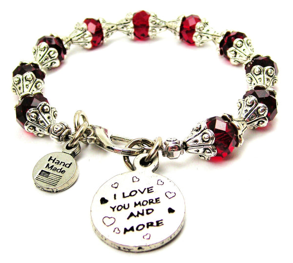 I Love You More And More Capped Crystal Bracelet