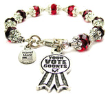 Your Vote Counts Capped Crystal Bracelet