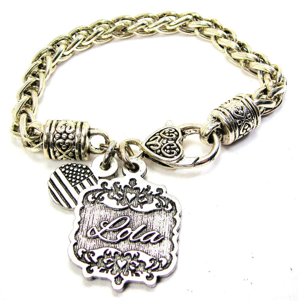 Lola Victorian Scroll Cable Link Chain Bracelet