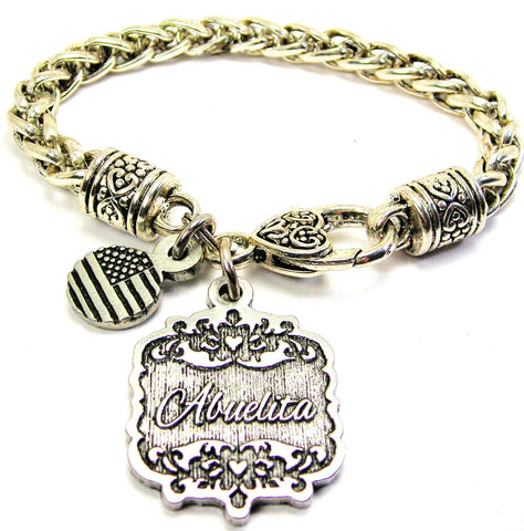 Abuelita Victorian Scroll Cable Link Chain Bracelet