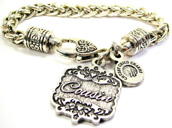 Cousin Victorian Scroll Cable Link Chain Bracelet