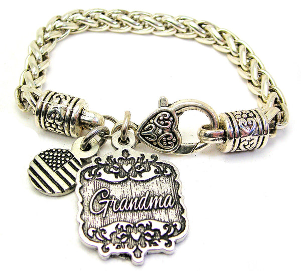 Grandma Victorian Scroll Cable Link Chain Bracelet
