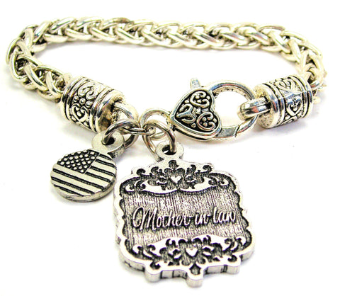 Mother-In-Law Victorian Scroll Cable Link Chain Bracelet