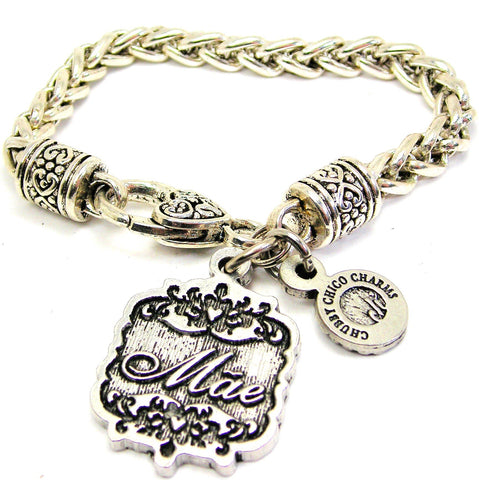 Mae Victorian Scroll Cable Link Chain Bracelet