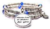 Heaven Has A Plan For You Curly Coil Wrap Style Bangle Bracelet